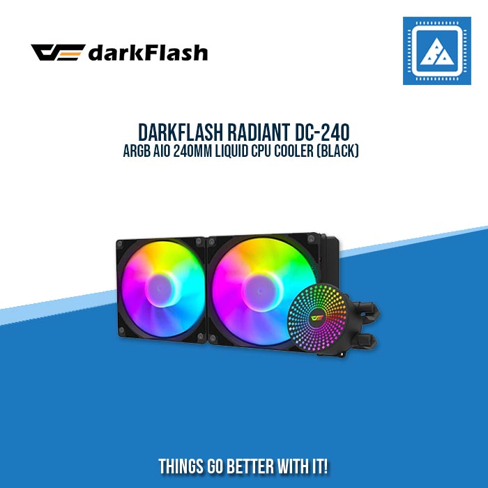 DARKFLASH RADIANT DC-240 ARGB AIO 240MM LIQUID CPU COOLER DARKFLASH RADIANT DC-240 ARGB AIO 240MM LIQUID CPU COOLER